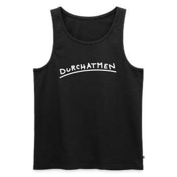 atmen - Männer Premium Bio Tank Top - Schwarz - Vorne - Michal (187cm)