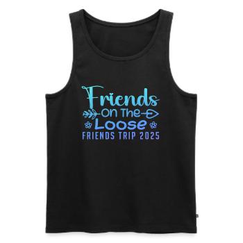 Friends On The Loose Friends Trip 2025 Vacation - Débardeur bio Premium Homme - noir - Devant - Michal (187cm)