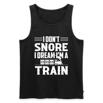 Train Lover Locomotive Model Railway - Men's Premium Organic Tank Top - black - Front - Michal (187cm)