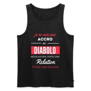 Cadeau humour diabolo cirque passion drôle - Débardeur bio Premium Homme - noir - Devant - Michal (187cm)