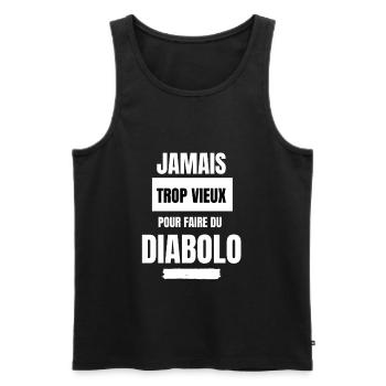 Ce cadeau humour diabolo pour les fans de diabolo - Débardeur bio Premium Homme - noir - Devant - Michal (187cm)