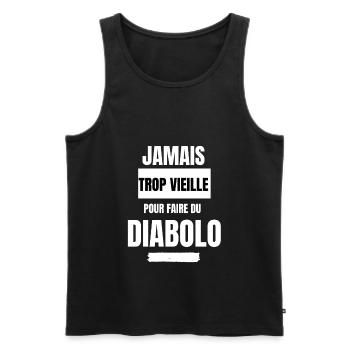 Cadeau humour diabolo cirque passion drôle - Débardeur bio Premium Homme - noir - Devant - Michal (187cm)