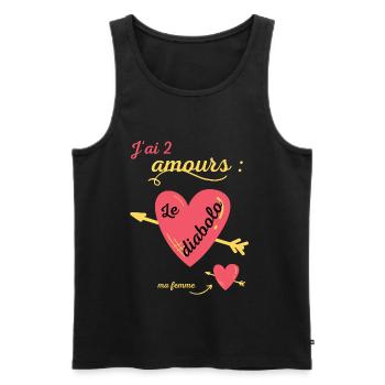 Cadeau humour diabolo cirque passion drôle - Débardeur bio Premium Homme - noir - Devant - Michal (187cm)