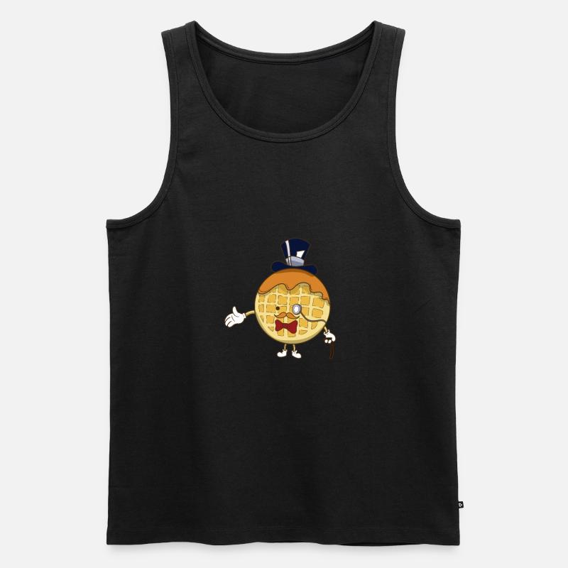 Waffel - Männer Premium Bio Tank Top - Schwarz
