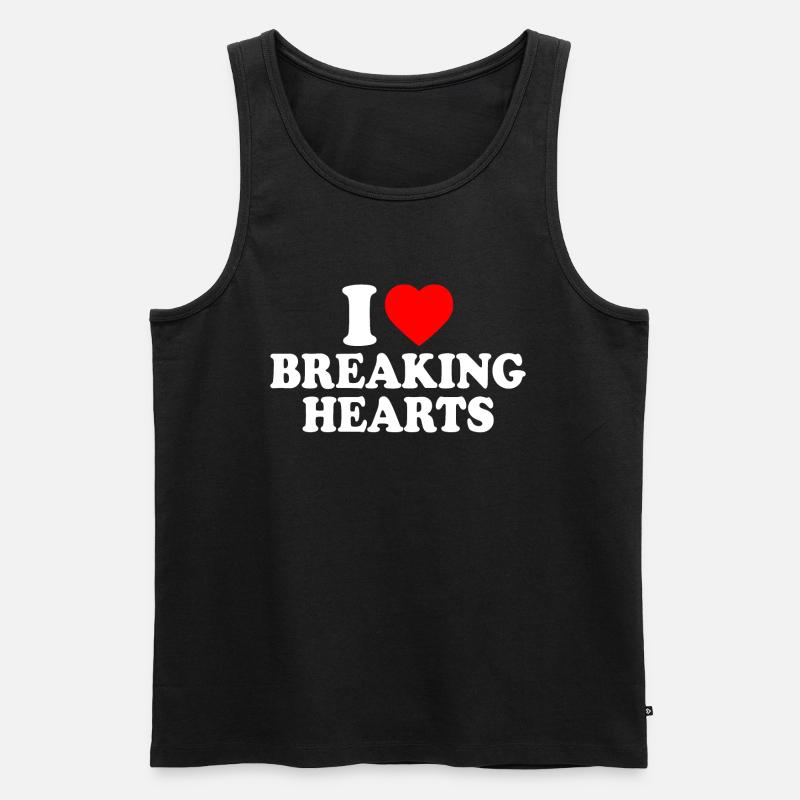 I love breaking hearts - Männer Premium Bio Tank Top - Schwarz