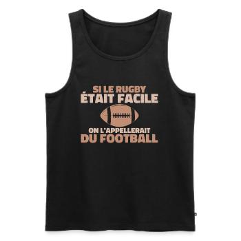 Wenn Rugby einfach wäre - Männer Premium Bio Tank Top - Schwarz - Vorne - Michal (187cm)