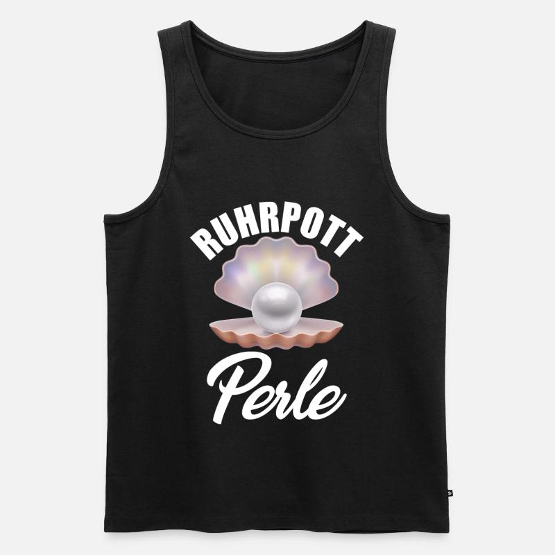 Ruhrpott Perle - Männer Premium Bio Tank Top - Schwarz