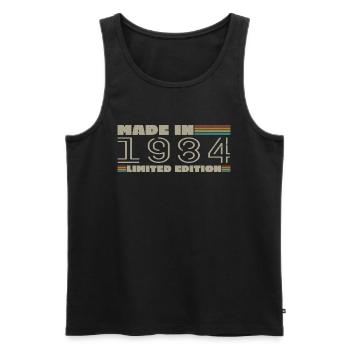 Cadeau d'anniversaire 1984 vintage 1984 né en 1984 - Débardeur bio Premium Homme - noir - Devant - Michal (187cm)