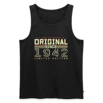 Original 1942 Geburtstagsgeschenk 1942 Retro 1942 - Männer Premium Bio Tank Top - Schwarz - Vorne - Michal (187cm)