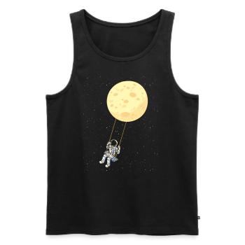 Astronaut Schaukel Mond Weltraum Kinder Astronaute - Männer Premium Bio Tank Top - Schwarz - Vorne - Michal (187cm)