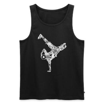 Breakdance Street Dance schnelle Bewegung Dance Ge - Männer Premium Bio Tank Top - Schwarz - Vorne - Michal (187cm)