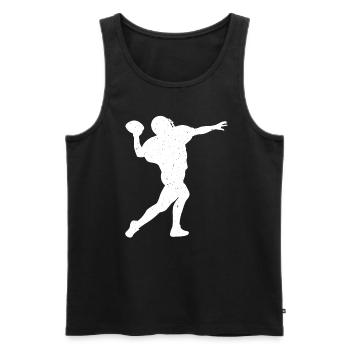 Fußball Silhouette Fußballer Geschenk Fußball Spie - Männer Premium Bio Tank Top - Schwarz - Vorne - Michal (187cm)
