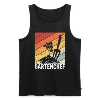Gartenchef Gärtner Gartenarbeit Hobby Garten Spruc - Männer Premium Bio Tank Top - Schwarz - Vorne - AI Model Male 178 light (178cm)