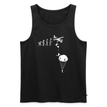 Fallschirmspringer Evolution Fallschirm Extremspor - Männer Premium Bio Tank Top - Schwarz - Vorne - AI Model Male 178 light (178cm)