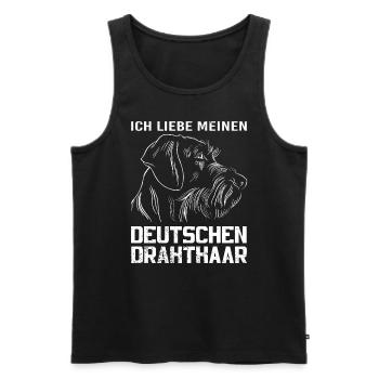 Hund Hundebesitzer - Männer Premium Bio Tank Top - Schwarz - Vorne - Michal (187cm)