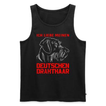 Hund Hundebesitzer - Männer Premium Bio Tank Top - Schwarz - Vorne - Michal (187cm)