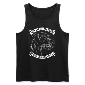 Hund Hundebesitzer - Männer Premium Bio Tank Top - Schwarz - Vorne - Michal (187cm)