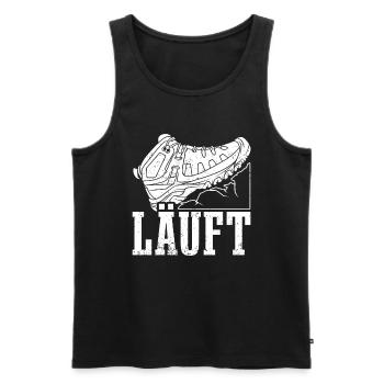 Läuft Wanderschuhe für Wanderer Wandern - Männer Premium Bio Tank Top - Schwarz - Vorne - Michal (187cm)