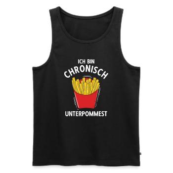 Pommes Frites Pommes Liebhaber Pommes Fritten Spru - Männer Premium Bio Tank Top - Schwarz - Vorne - Michal (187cm)