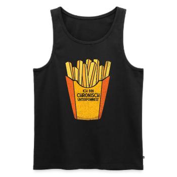 Pommes Frites Pommes Geschenk Pommes Fritten Spruc - Männer Premium Bio Tank Top - Schwarz - Vorne - Michal (187cm)