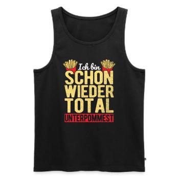 Pommes Frites Pommes Liebhaber Pommes Fritten Gesc - Männer Premium Bio Tank Top - Schwarz - Vorne - Michal (187cm)