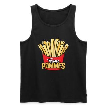 Pommes Frites Pommes Liebhaber Fast Food Pommes Ge - Männer Premium Bio Tank Top - Schwarz - Vorne - AI Model Male 178 light (178cm)
