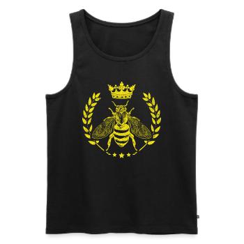 Bienenkönigin Geschenk für Hobby Imker Bienenvolk - Männer Premium Bio Tank Top - Schwarz - Vorne - Michal (187cm)