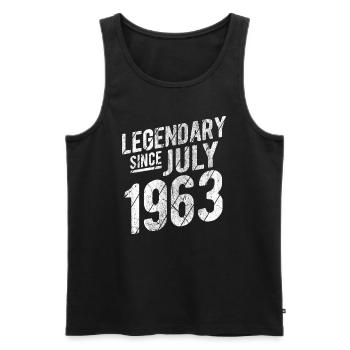 60th Birthday Gift Legendary Since July 1963 60 Ye - Männer Premium Bio Tank Top - Schwarz - Vorne - AI Model Male 178 light (178cm)