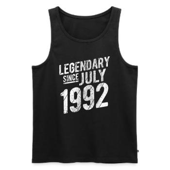 30th Birthday Gift Legendary Since July 1992 30 Ye - Männer Premium Bio Tank Top - Schwarz - Vorne - AI Model Male 178 light (178cm)