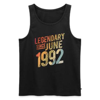 30th Birthday Gift Legendary Since June 1992 30 Ye - Männer Premium Bio Tank Top - Schwarz - Vorne - AI Model Male 178 light (178cm)