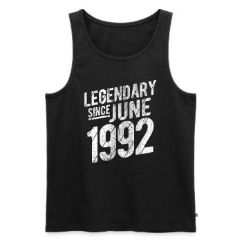 30th Birthday Gift Legendary Since June 1992 30 Ye - Männer Premium Bio Tank Top - Schwarz - Vorne - AI Model Male 178 light (178cm)