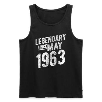 60th Birthday Gift Legendary Since May 1963 60 Yea - Männer Premium Bio Tank Top - Schwarz - Vorne - AI Model Male 178 light (178cm)