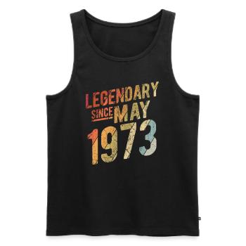 50th Birthday Gift Legendary Since May 1973 50 Yea - Männer Premium Bio Tank Top - Schwarz - Vorne - AI Model Male 178 light (178cm)
