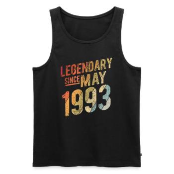 30th Birthday Gift Legendary Since May 1993 30 Yea - Männer Premium Bio Tank Top - Schwarz - Vorne - AI Model Male 178 light (178cm)