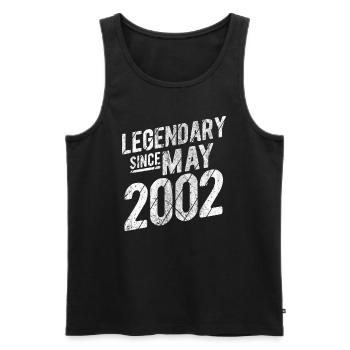 20th Birthday Gift Legendary Since May 2002 20 Yea - Männer Premium Bio Tank Top - Schwarz - Vorne - AI Model Male 178 light (178cm)