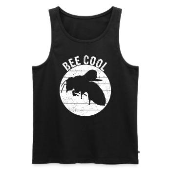 Bee Cool Bienen Imker Nachhaltigkeit Klimaschutz U - Männer Premium Bio Tank Top - Schwarz - Vorne - Michal (187cm)