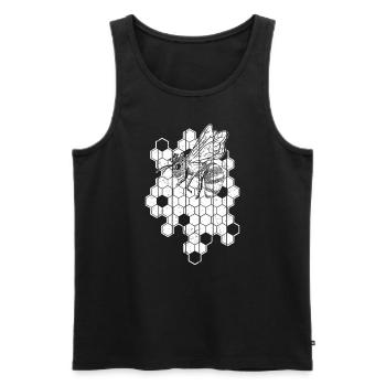 Bienenkönigin Geschenk für Hobby Imker Bienenvolk - Männer Premium Bio Tank Top - Schwarz - Vorne - Michal (187cm)