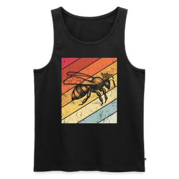 Bienenkönigin Geschenk für Hobby Imker Bienenvolk - Männer Premium Bio Tank Top - Schwarz - Vorne - Michal (187cm)