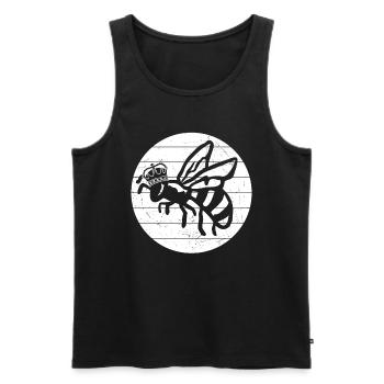 Bienenkönigin Geschenk für Hobby Imker Bienenvolk - Männer Premium Bio Tank Top - Schwarz - Vorne - Michal (187cm)