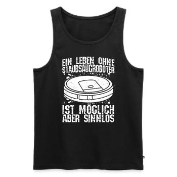 Staubsaugroboter Staubsauger Roboter Geschenk - Männer Premium Bio Tank Top - Schwarz - Vorne - Michal (187cm)