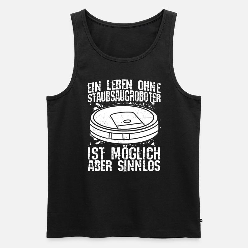 Staubsaugroboter Staubsauger Roboter Geschenk - Männer Premium Bio Tank Top - Schwarz