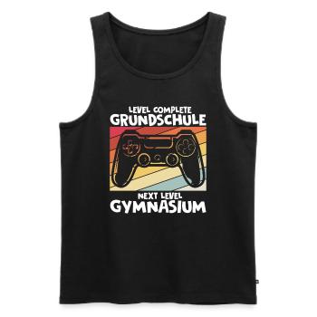 Level Complete Einschulung Gymnasium 5. Klasse Gam - Männer Premium Bio Tank Top - Schwarz - Vorne - Michal (187cm)