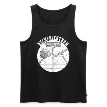 Rechenzentrum Geschenk - Männer Premium Bio Tank Top - Schwarz - Vorne - AI Model Male 178 light (178cm)