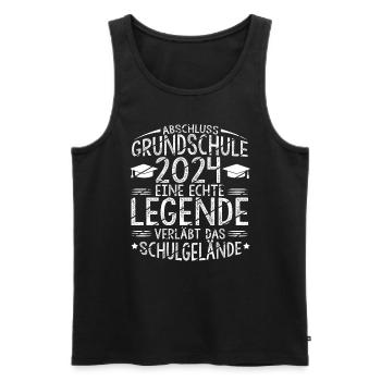 Grundschule - Eine Legende Grundschule Abschluss 2 - Männer Premium Bio Tank Top - Schwarz - Vorne - Michal (187cm)