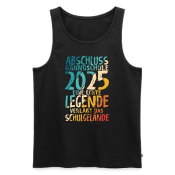 Grundschule 2025 Eine Legende Grundschule Abschlus - Männer Premium Bio Tank Top - Schwarz - Vorne - Michal (187cm)