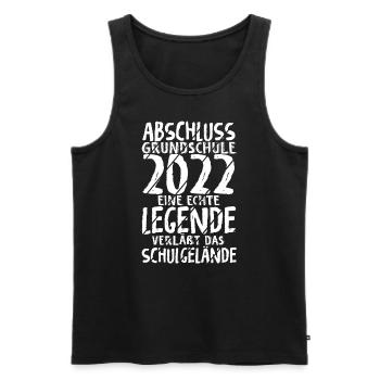 Grundschule Legende verläßt Schulgelände Abschluss - Männer Premium Bio Tank Top - Schwarz - Vorne - Michal (187cm)