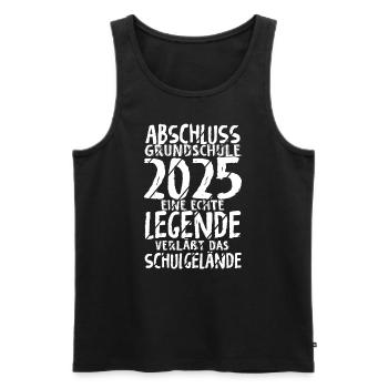 Grundschule Legende verläßt Schulgelände Abschluss - Männer Premium Bio Tank Top - Schwarz - Vorne - Michal (187cm)