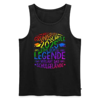Grundschule Legende verläßt Schulgelände Abschluss - Männer Premium Bio Tank Top - Schwarz - Vorne - Michal (187cm)