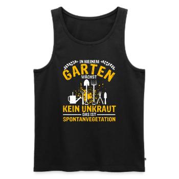 Gärtner Garten Kein Ukraut Kleingarten Geschenk fü - Männer Premium Bio Tank Top - Schwarz - Vorne - Michal (187cm)