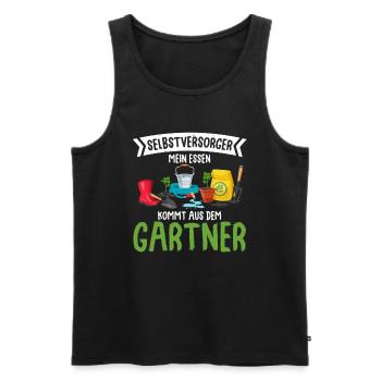 Selbstversorger Gemüseanbau Garten Schrebergarten - Männer Premium Bio Tank Top - Schwarz - Vorne - Michal (187cm)